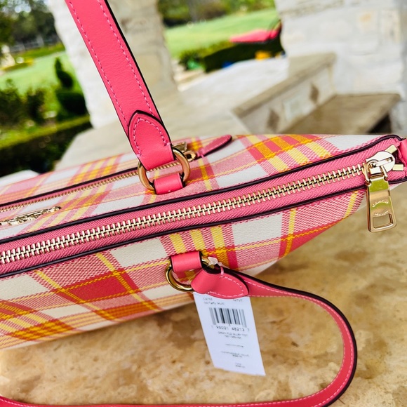 Coach NWT Plaid Gallery tote handbag&wallet - Picture 5 of 15
